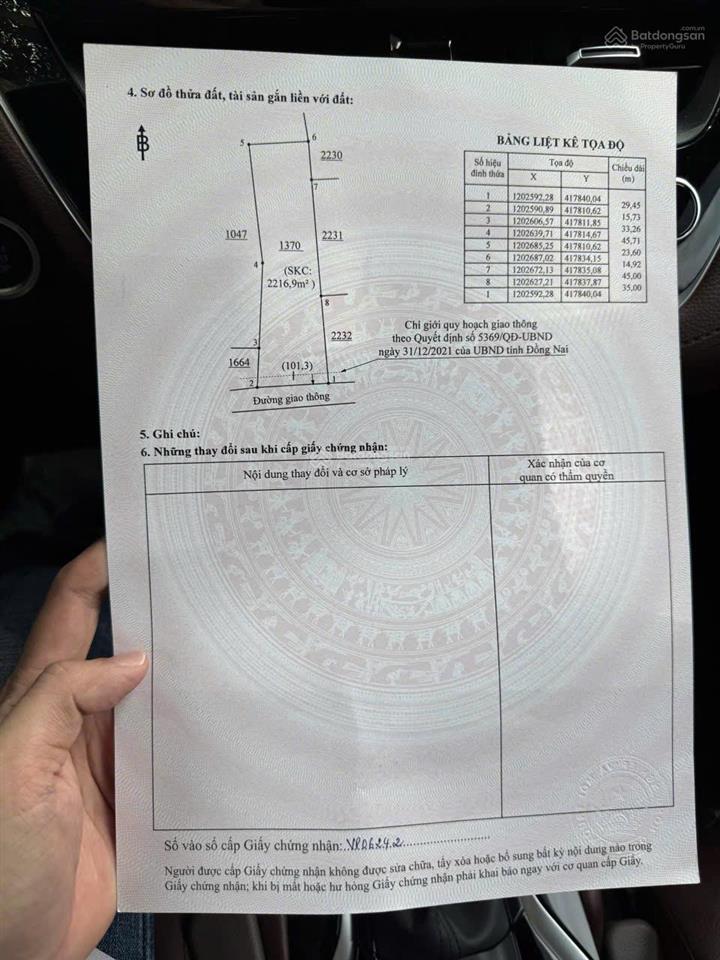 Chính chủ cần bán 2300m2 đất skc ( kho xưởng ), an viễn, trảng bom, đồng nai, giá 14.5 tỷ