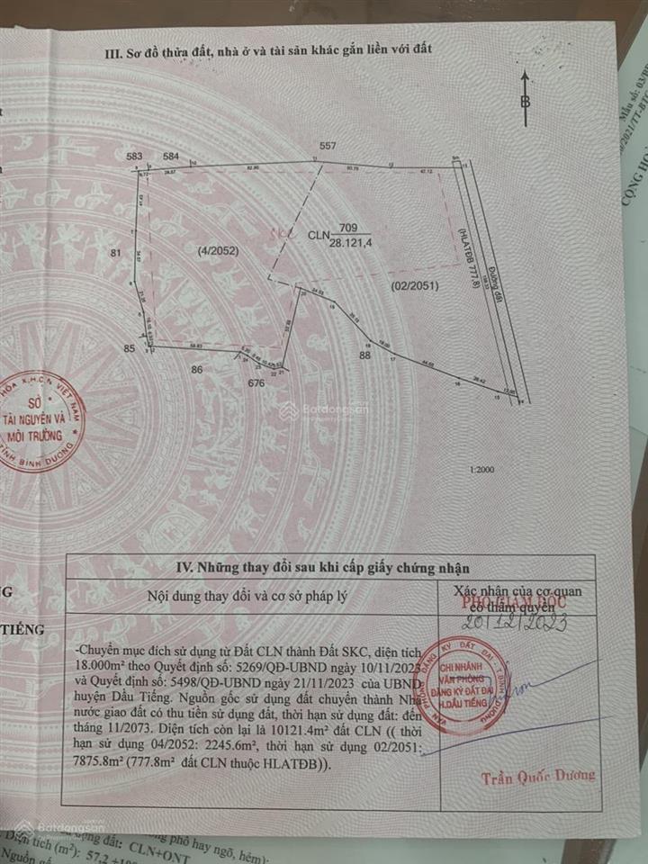 Một lô duy nhất, giá rẻ nhất từng có, 3ha skc 50 năm, thanh tuyền dầu, tiếng, giá 45tỷ