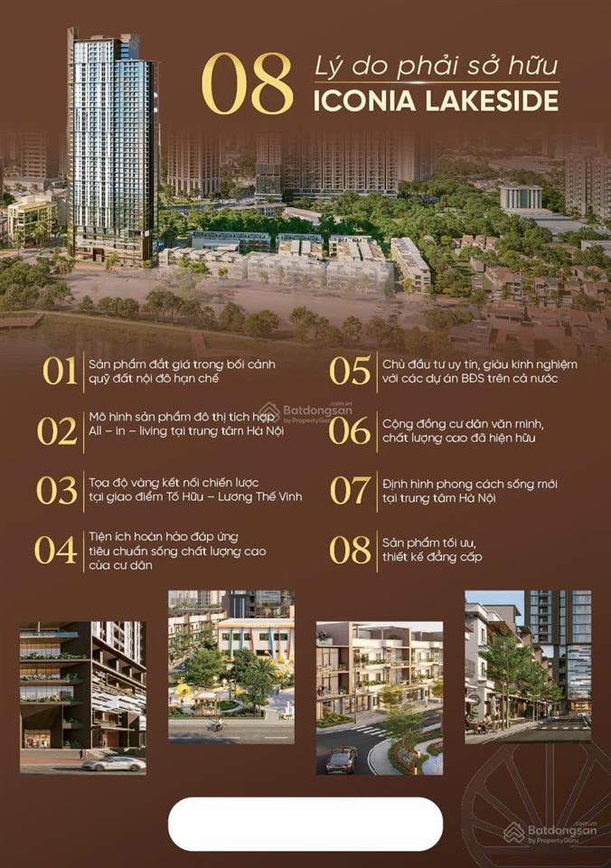 Bán liền kề, chcc iconia lake side  54 tố hữu. gần hồ trung văn, vinhomes greenbay   0902 483 ***