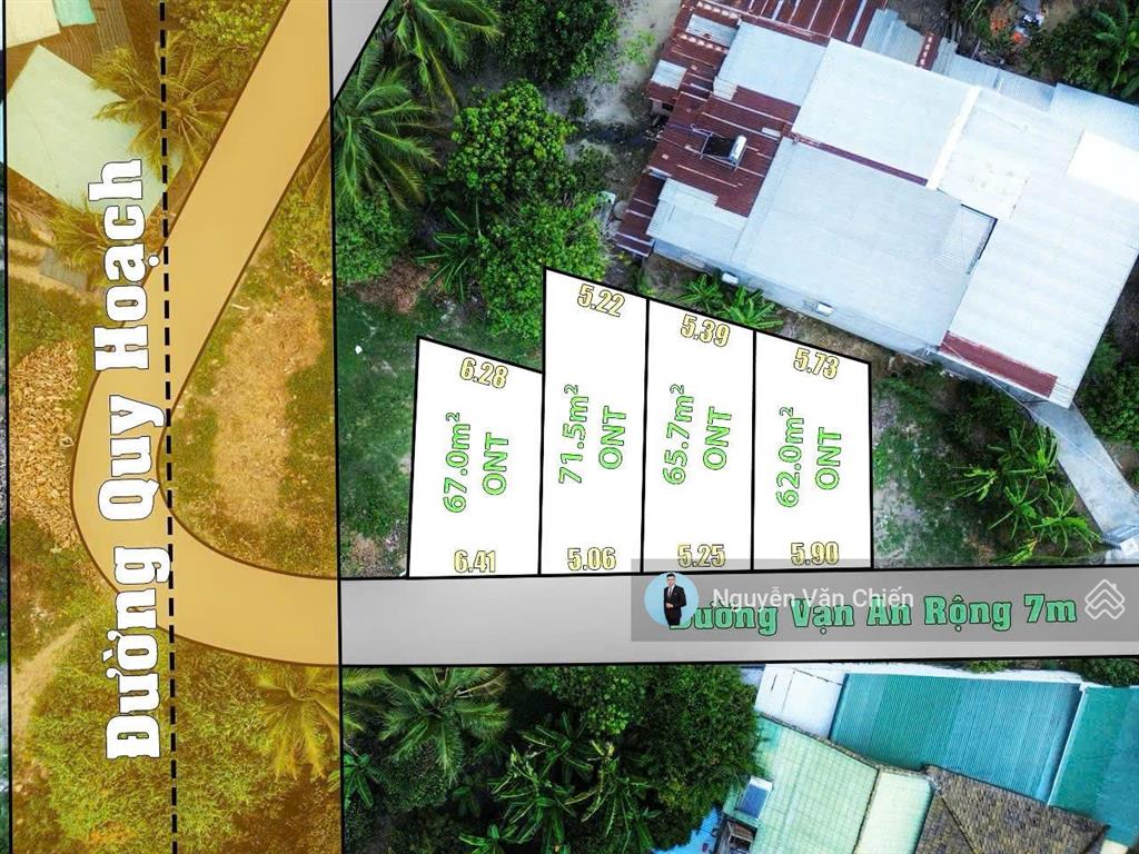 Đất xây nhà gần nha trang, mặt tiền đường vạn an (xã diên khánh) gần võ nguyên giáp  65,7 m2