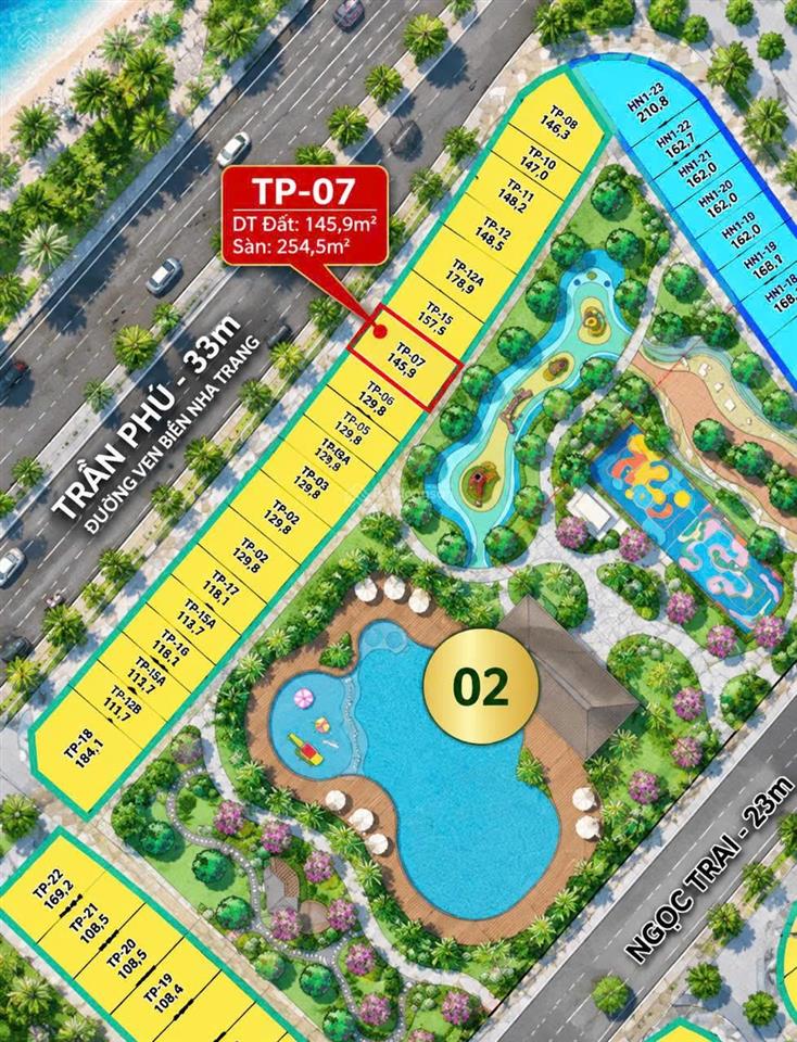 Nhà 4 tầng mặt đường trần phú nha trang  ngang 9,1m giá chỉ 177triệu/m2 sở hữu lâu dài