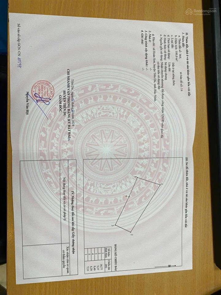 Chính chủ cần bán lô đất vàng tại núi bất lự  hoàn sơn  tiên du