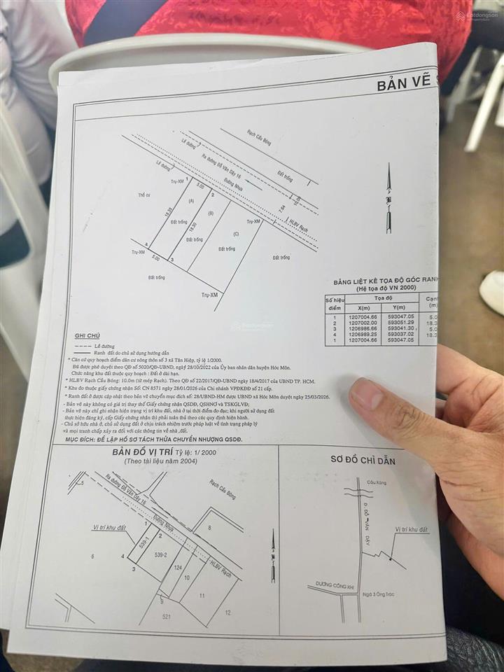 Lô đất đẹp 5x18m (91,3m² thổ cư). mặt tiền đỗ văn dậy 16. mua đầu tư, khu tương lai của hóc môn