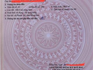 Cuối năm a chủ cần tiền hạ giá bán lô đất 5x20 gần công viên tại dự án hud  nhơn trạch  đồng nai