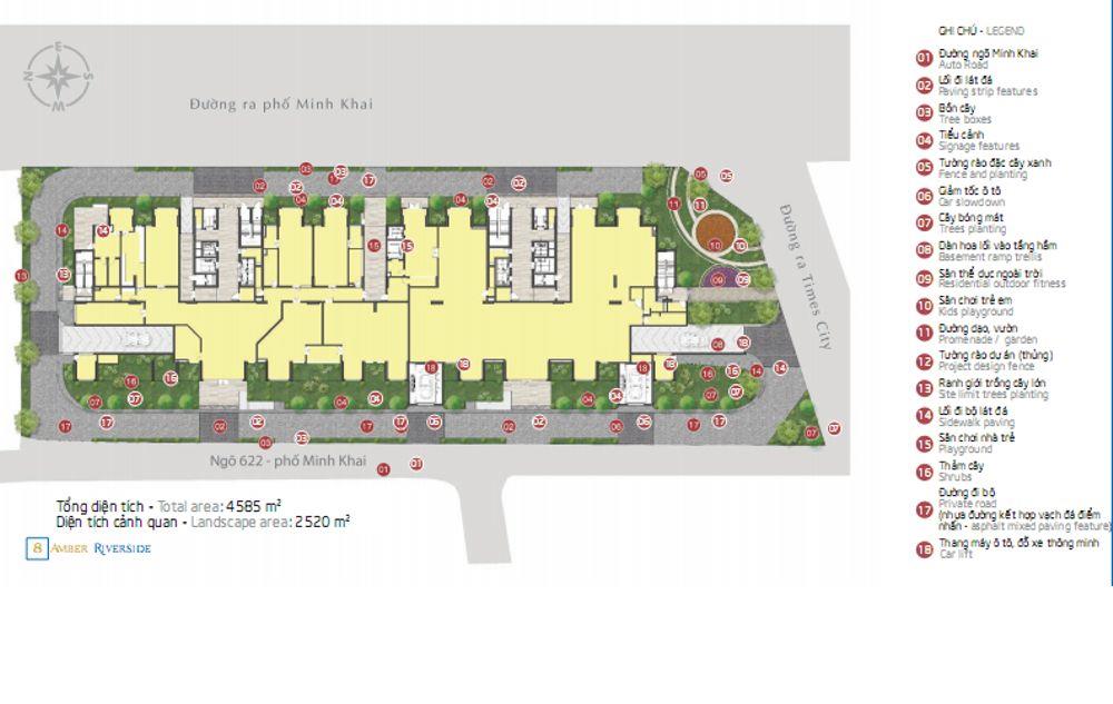 Bán căn hộ 2pn 75m2 chung cư amber riverside 622 minh khai thông với times city