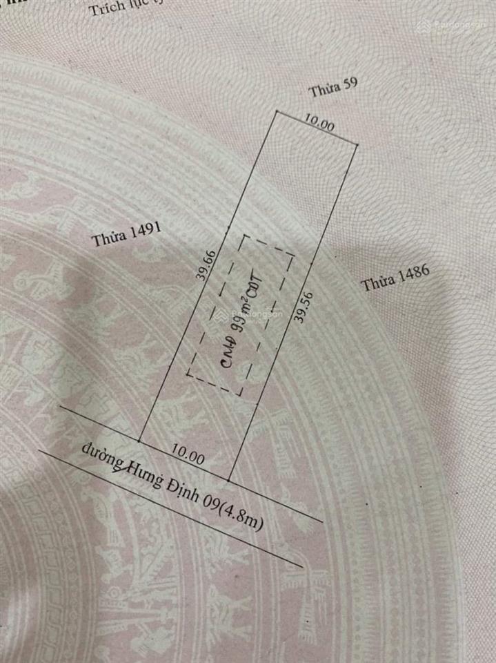 Siêu phẩm đất hưng định, 10x39m, sẵn tường rào kiên cố, cơ hội vàng đầu tư, tăng giá nhanh