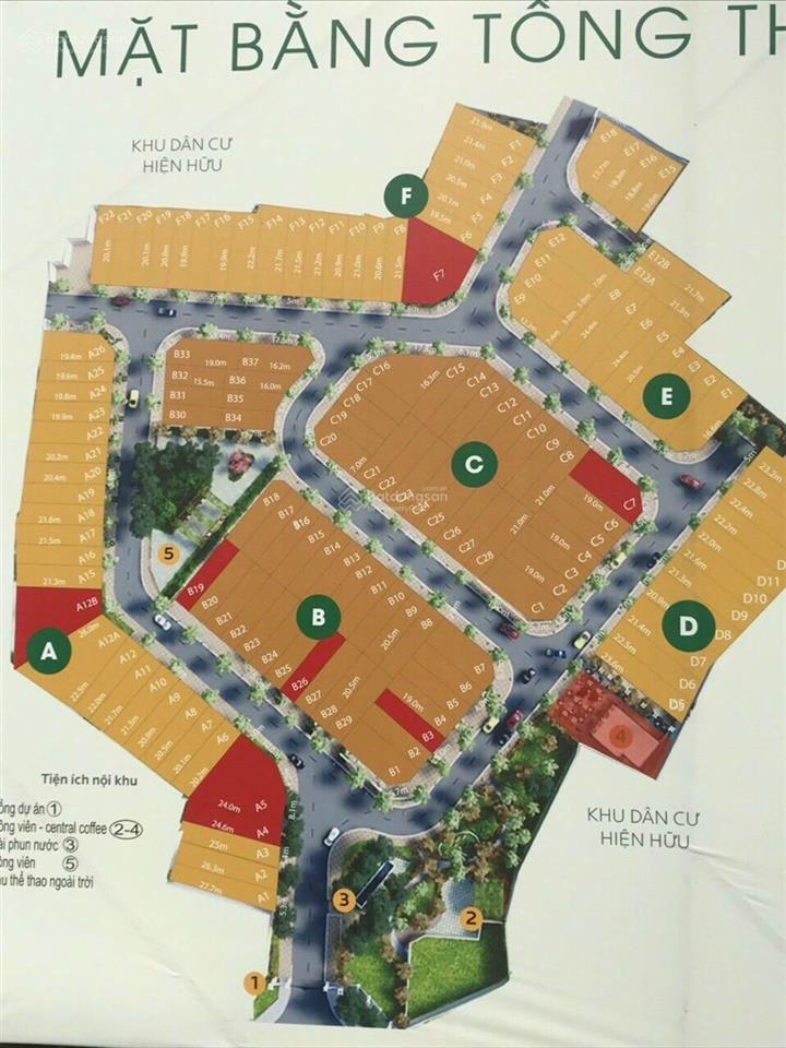Bán đất kdc central garden lái thiêu 5x22m (109m2) giá 4 tỷ 650tr