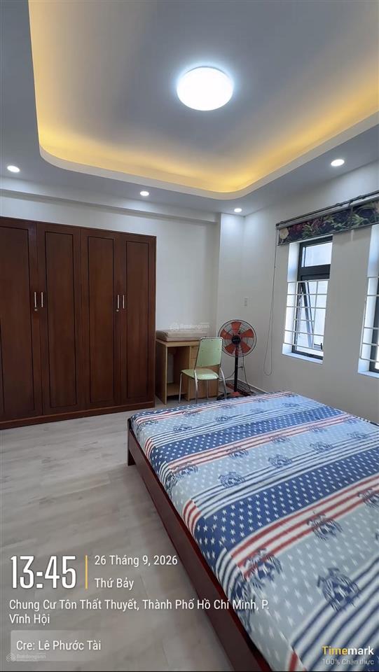Bán chung cư tôn thất thuyết  46m2 2pn2wc  có nội thất  giá 3,75 tỷ (đã có sổ)