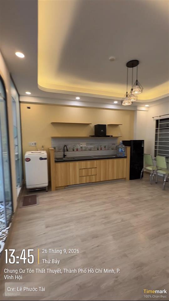 Bán chung cư tôn thất thuyết  46m2 2pn2wc  có nội thất  giá 3,75 tỷ (đã có sổ)