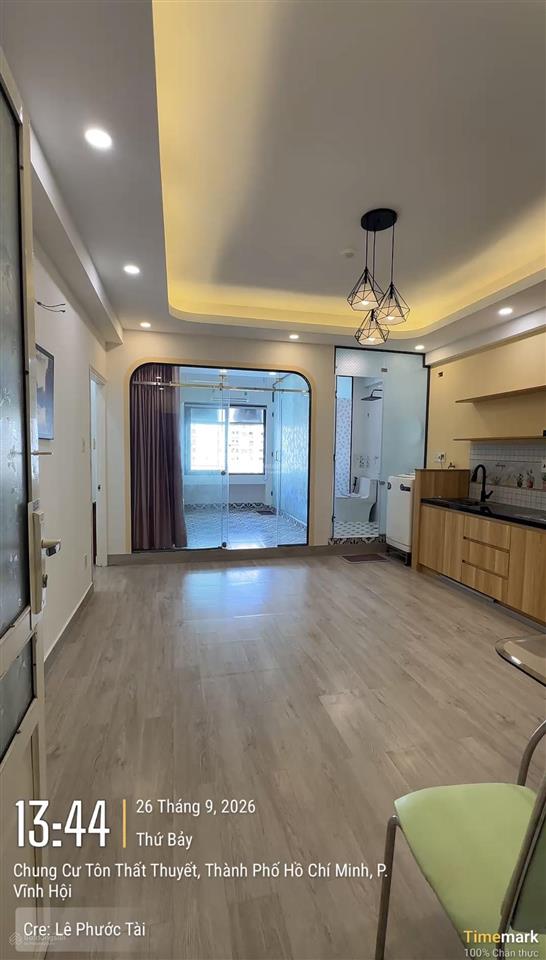 Bán chung cư tôn thất thuyết  46m2 2pn2wc  có nội thất  giá 3,75 tỷ (đã có sổ)