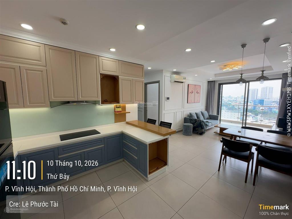 Cho thuê chung cư gold view  80m2 2pn2wc  full nội thất  giá 23tr
