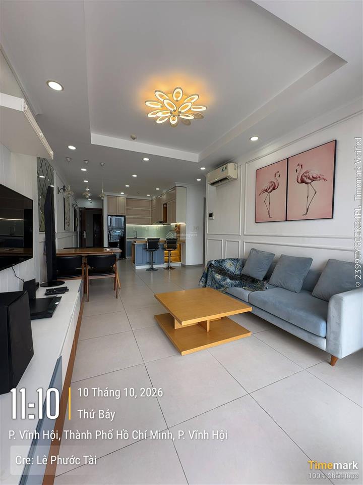 Cho thuê chung cư gold view  80m2 2pn2wc  full nội thất  giá 23tr