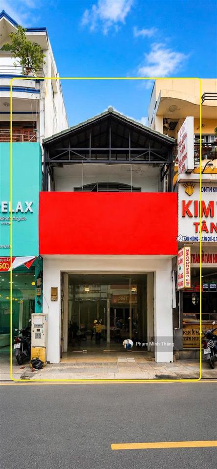 Cho thuê nhà mặt tiền tân hương, tân phú 88m2, ngang 5.3m, 3 tầng, giá 38 triệu/th
