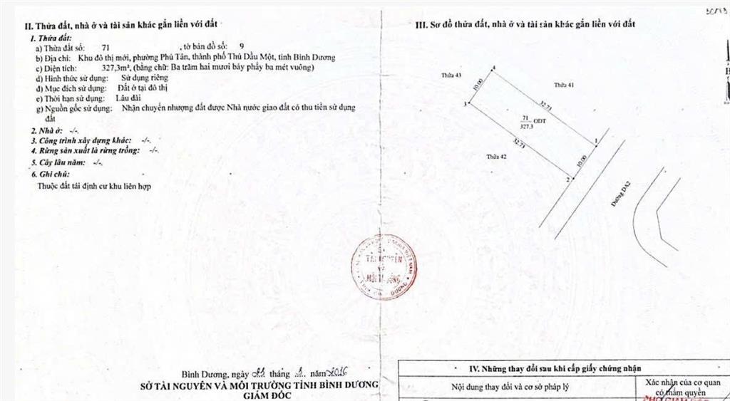 Bán đất mặt tiền 10x32m ngay khu dân cư đô thị mới phú tân, trung tâm thành phố mới bình dương