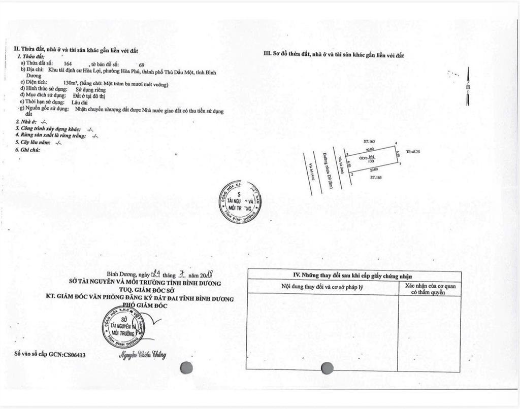 Bán đất hòa phú 6,5x20 mặt tiền siêu đẹp ngay đại học quốc tế miền đông, thành phố mới bd