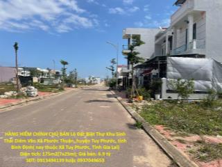 Hàng hiếm chính chủ bán lô đất biệt thự khu sinh thái diêm vân xã phước thuận, tuy phước, bình định