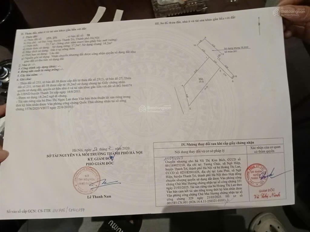 Đất đẹp  chính chủ cần bán đất vị trí đắc địa tại xã ngọc hồi, thanh trì, hà nội