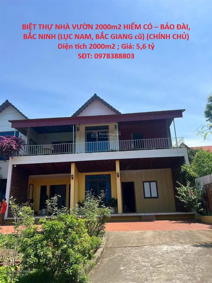 Biệt thự nhà vườn 2000m2 hiếm có  bảo đài, bắc ninh (lục nam, bắc giang cũ) (chính chủ)