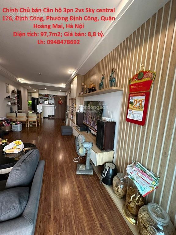 Căn hộ full tiện ích giá tốt chính chủ bán căn hộ 3pn 2vs sky central 176 định công,hn