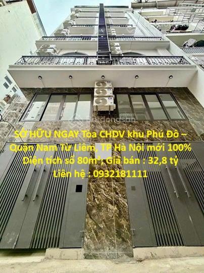 Sở hữu ngay tòa chdv khu phú đô  quận nam từ liêm, tp hà nội mới 100%