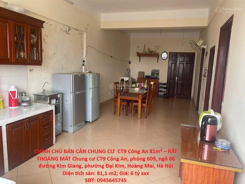 Chính chủ bán căn chung cư ct9 công an 81m²  rất thoáng mát kim giang, hoàng mai, hà nội