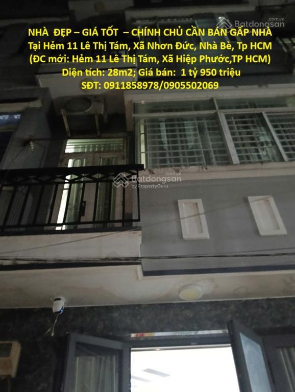 Nhà đẹp  giá tốt  chính chủ cần bán gấp nhà tại xã nhơn đức, nhà bè, tp hồ chí minh