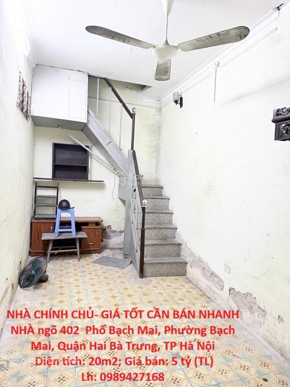 Nhà chính chủ giá tốt cần bán nhanh nhà vị trí trung tâm phường bạch mai, quận hai bà trưng, hn