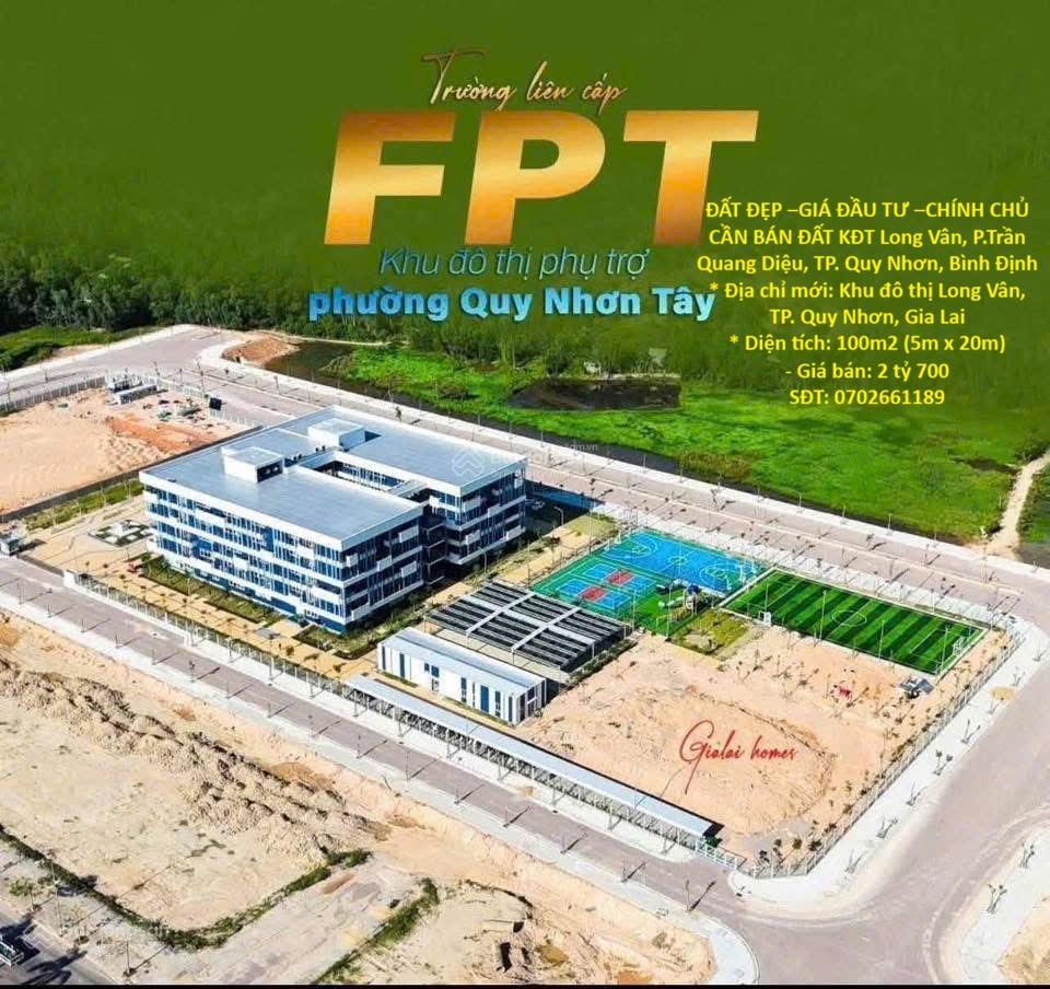Đất đẹp giá đầu tư chính chủ cần bán đất kđt long vân, p.trần quang diệu, tp. quy nhơn, bình định