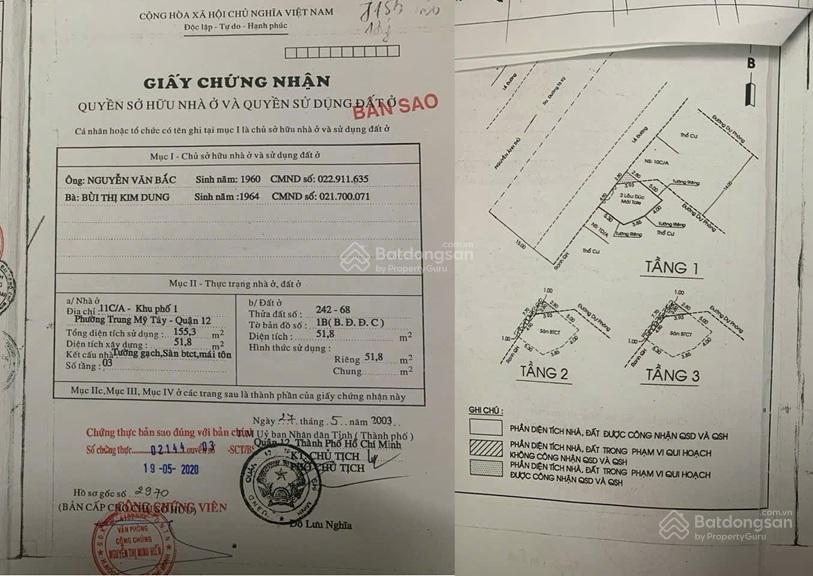 Hot cần bán lô đất  rẻ nhất khu vực  mặt tiền kép nguyễn ảnh thủ p. trung mỹ tây q12, tp.hcm