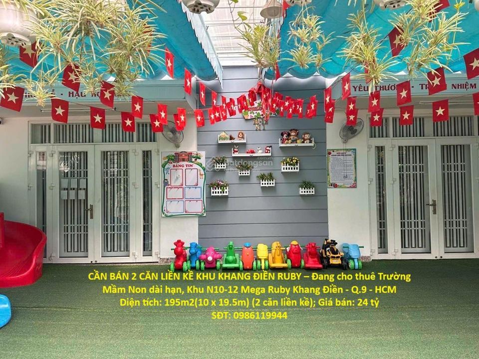 Cần bán căn liền kề khu khang điền ruby  đang cho thuê trường mầm non dài hạn