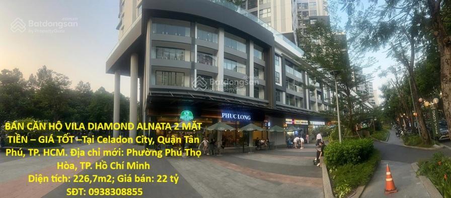 Bán căn hộ vila diamond alnata 2 mặt tiền  giá tốt tại celadon city, quận tân phú, tp. hcm