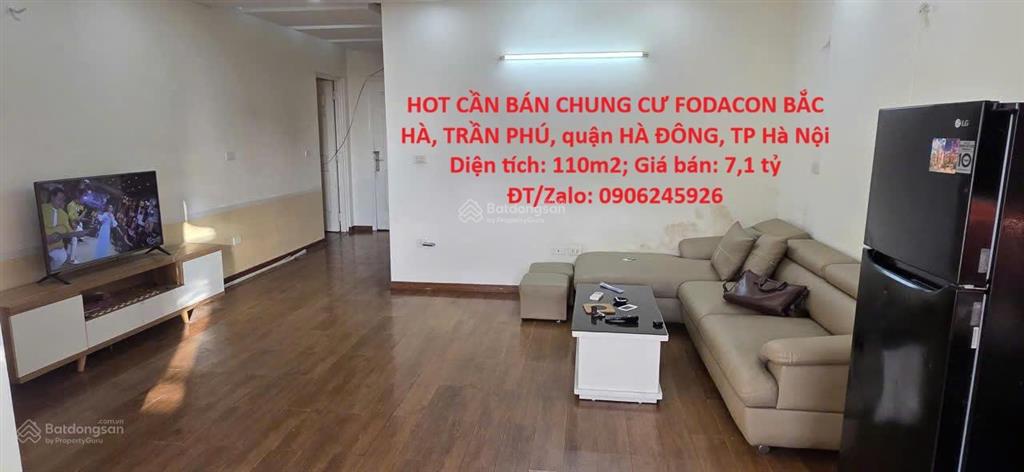 Hot cần bán chung cư fodacon bắc hà, trần phú, quận hà đông, tp hà nội