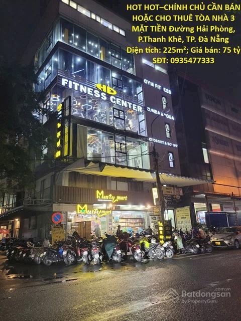 Hot hotchính chủ cần bán hoặc cho thuê tòa nhà 3 mặt tiền đường hải phòng,p.thanh khê, tp. đà nẵng