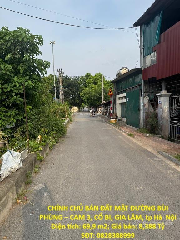Chính chủ bán đất mặt đường bùi phùng  cam 3, cổ bi, gia lâm, tp hà nội