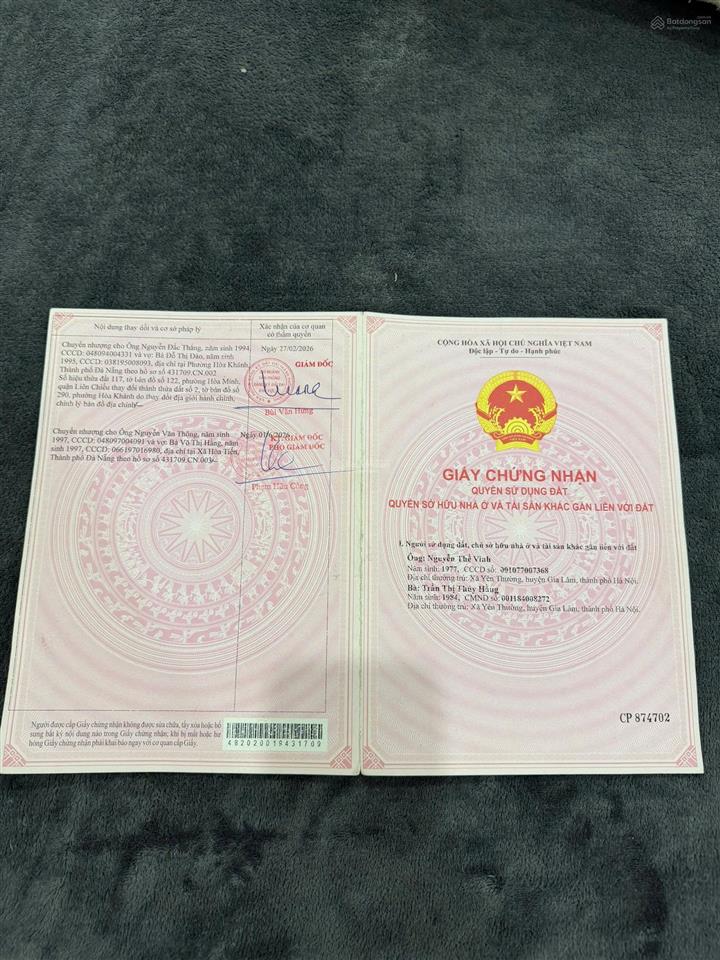 Hot hot chính chủ cần bán đất đường đồng xoài, phường hòa minh, quận liên chiểu, tp. đà nẵng.