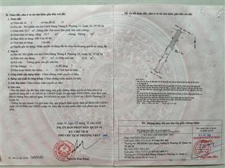 Đầu tư sinh lời cần bán lô đất mặt tiền tại đ. cách mạng tháng 8, phường 15, quận 10, tp. hcm