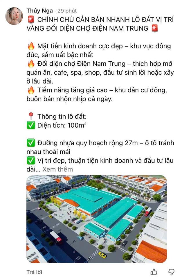 Hot hot  chính chủ cần bán lô đất gần biển tại x. bình hải  tx. điện bàn, t. quảng nam.