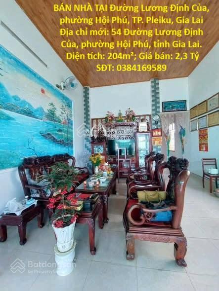 Hot hot chính chủ cần bán nhà tại đường lương định của, phường hội phú, tp. pleiku, gia lai