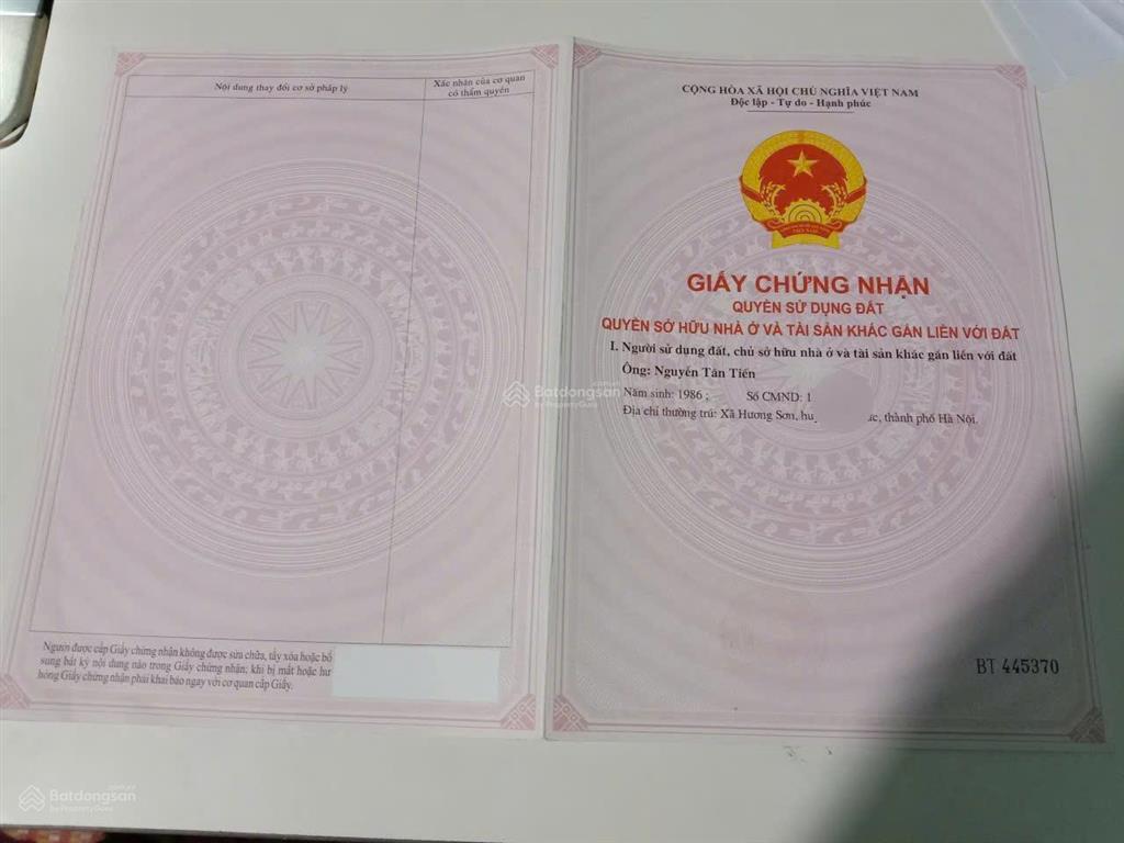 Chính chủ bán nhanh đất có sẵn nhà cấp 4 vị trí đắc địa mặt đường tỉnh lộ 419 tam chúc chùa hương