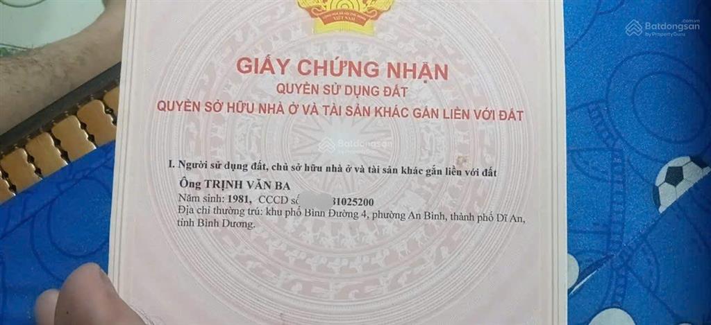 Đất đẹp, giá tốt chính chủ bán gấp lô đất 2 mặt tiền tiềm năng đầu tư tại bàu bàng, bình dương
