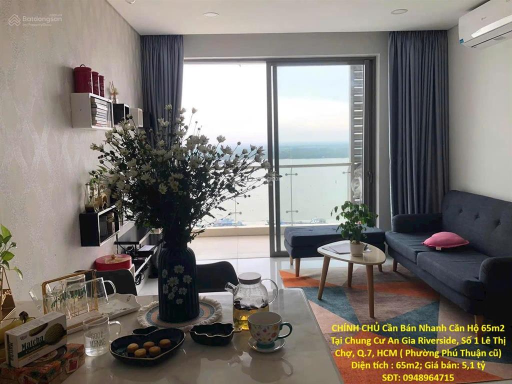 Chính chủ cần bán nhanh căn hộ 65m2 tại chung cư an gia riverside, tốt lê thị chợ, q.7, hcm