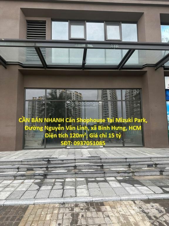 Cần bán nhanh căn shophouse tại mizuki park, đường nguyễn văn linh, xã bình hưng, hcm