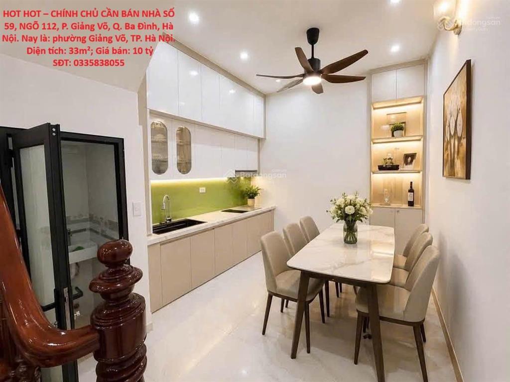 Hot hot chính chủ cần bán nhà số 59, ngõ 112, p. giảng võ, q. ba đình, hà nội