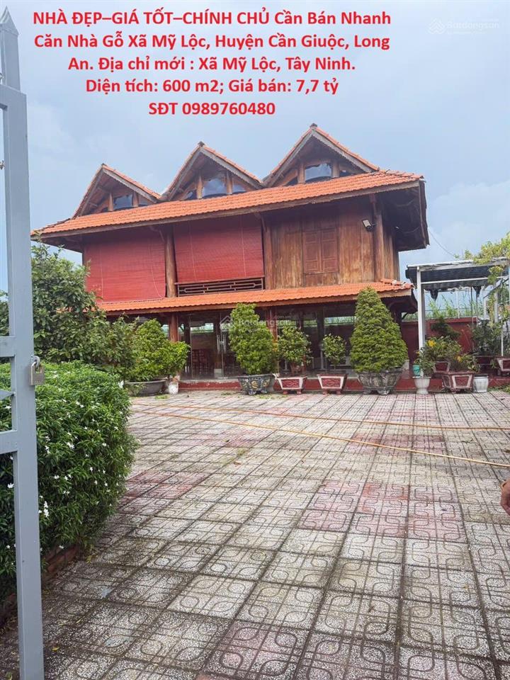Nhà đẹp giá tốt chính chủ cần bán nhanh căn nhà gỗ xã mỹ lộc, huyện cần giuộc, long an.