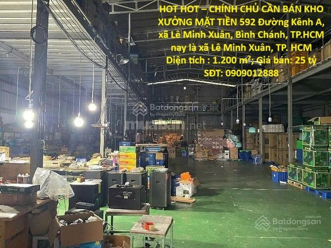 Hot hot chính chủ cần bán kho xưởng mặt tiền 592 đường kênh a, xã lê minh xuân, bình chánh, tp.hcm