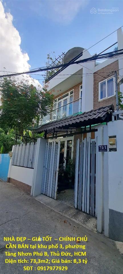 Nhà đẹp giá tốt chính chủ cần bán tại khu phố 3, phường tăng nhơn phú b, thủ đức, hcm