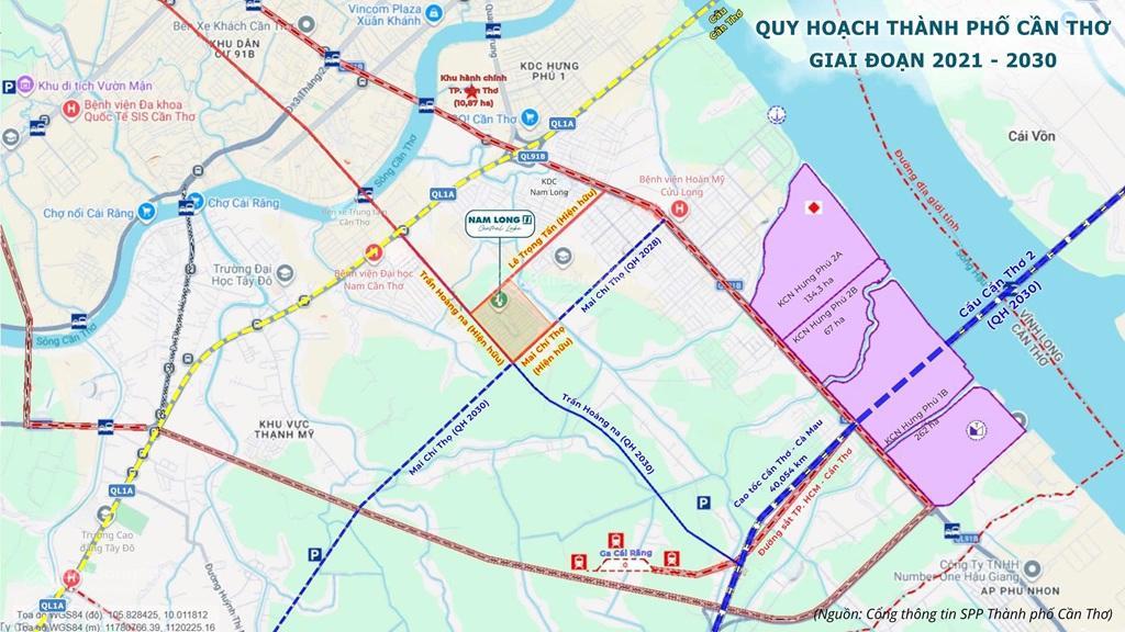 Hot hot cần bán shophouse nam long ii central lake tại p. hưng thạnh, q. cái răng, tp. cần thơ