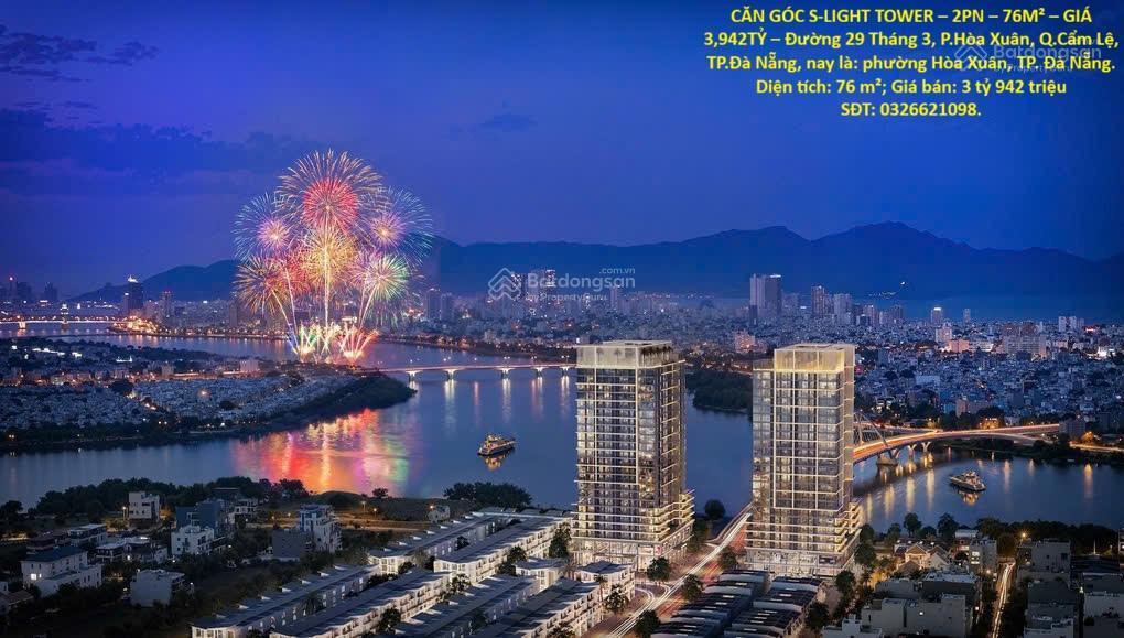 Căn góc slight tower 2pn 76m giá 3,942 tỷ đường 29 tháng 3, p. hòa xuân, q. cẩm lệ, tp. đà nẵng