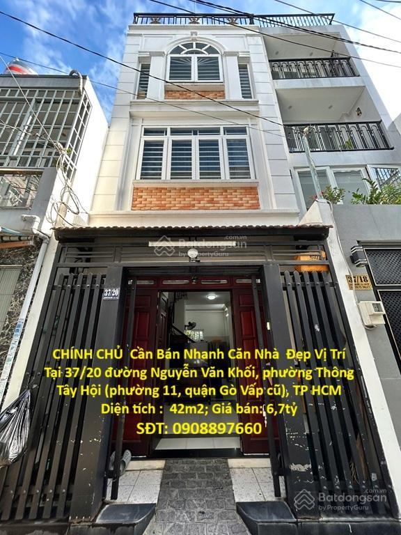 Nhà đẹp  giá tốt  chính chủ cần bán nhanh căn nhà đẹp vị trí tại quận gò vấp, tp hcm