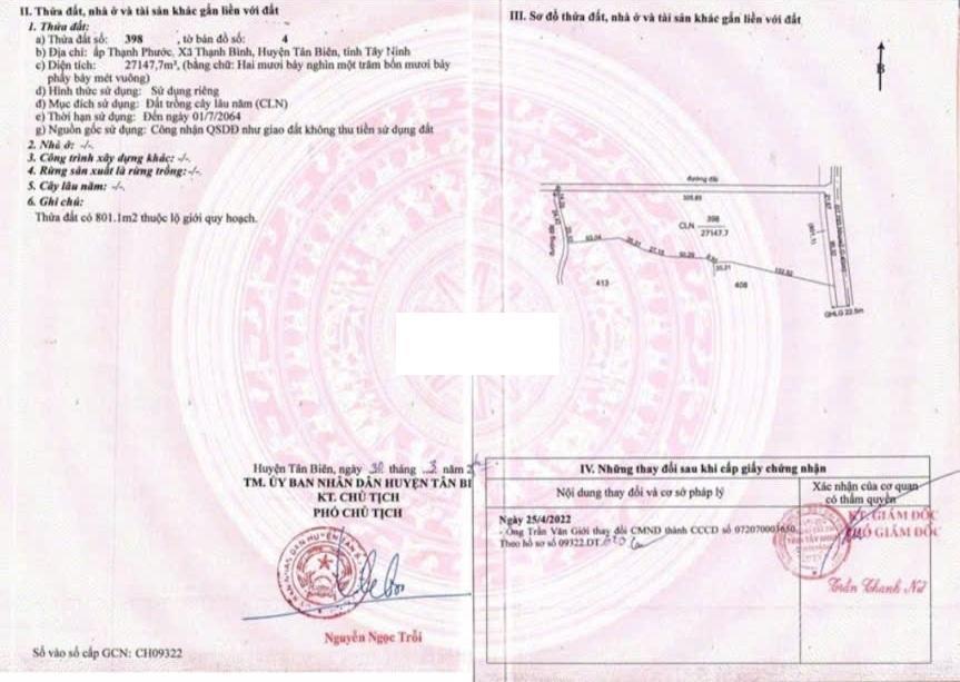 Đất chính chủ  siêu đẹp 3 mặt tiền tại xã thạnh bình, tân biên, tây ninh